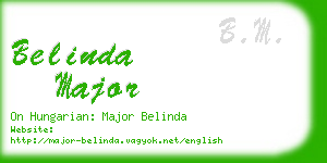 belinda major business card